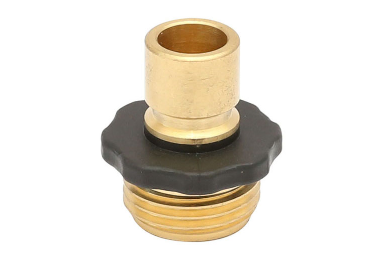 Pirinç Male Garden Hose Quick Connect Fitting with Rubber